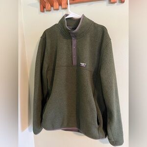 L.L. Bean Olive Green Fleece Pullover